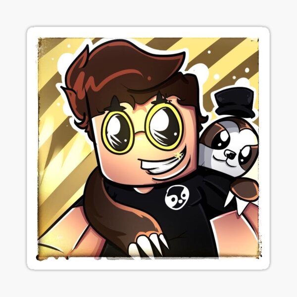 Poke Roblox Youtuber Sticker By Vytaute84 Redbubble - poke playing roblox