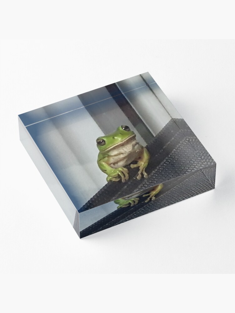 Alternate view of I love being Green Acrylic Block