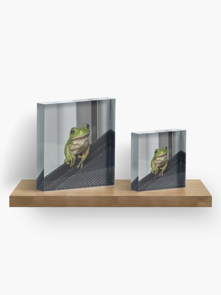 Alternate view of I love being Green Acrylic Block