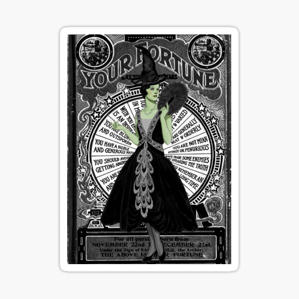 Fortune Telling Witch Sticker