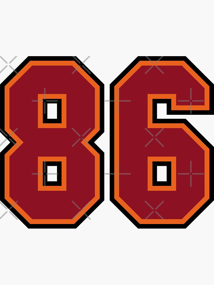 "Number 86 Sports Tampa Eighty-Six Jersey" Sticker by HelloFromAja ...