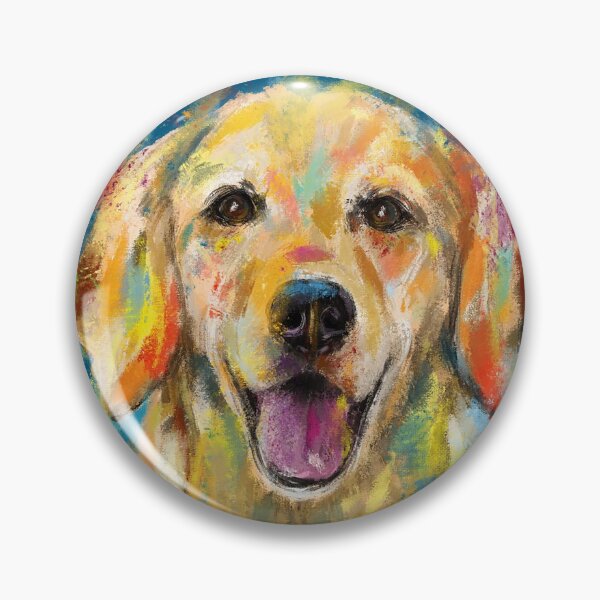 Item preview, Artistic and Colorful Painting of Golden Retriever Smiling designed and sold by ibadishi.