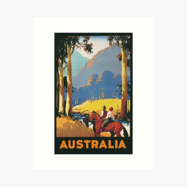 Item preview, Australia Vintage Travel Poster designed and sold by vintagevivian.
