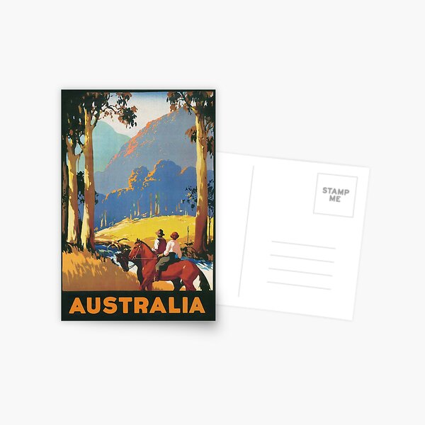 Item preview, Australia Vintage Travel Poster designed and sold by vintagevivian.