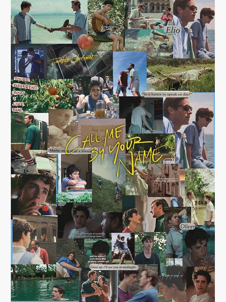 Call Me By Your Name Collage Poster Art Board Print For Sale By Sunflower Store Redbubble