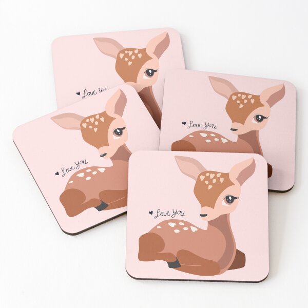Item preview, baby deer/fawn - love you designed and sold by thewayitshine.