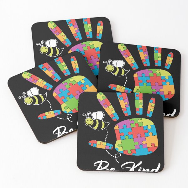Item preview, Bee Kind Beautiful Autism Awareness Gift gift design Puzzle print designed and sold by Lisbob.