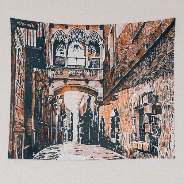 Item preview, Barcelona, Gothic Quarter designed and sold by AM FineArtPrints.