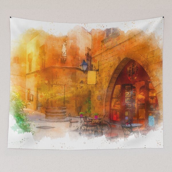 Item preview, Barcelona, Gothic Quarter designed and sold by AM FineArtPrints.