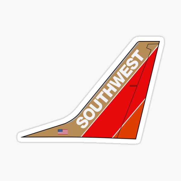 Southwest Airlines "Desert Gold" Boeing 737-800 Tail (Left Facing) Sticker