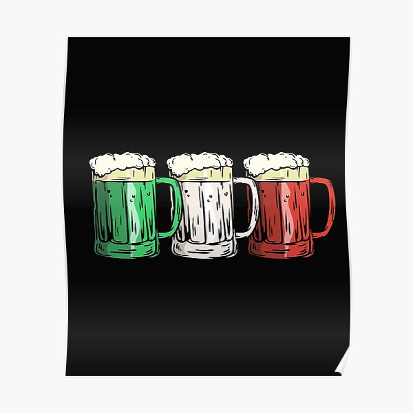 “Beer Mugs Mexican Flag Mexico Cinco De Mayo Gift” Poster for Sale by