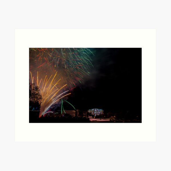 Fireworks on the Thames Art Print