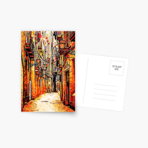 Item preview, Barcelona, Gothic Quarter designed and sold by AM FineArtPrints.