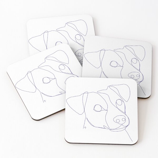 Item preview, Jack Russell Terrier One Line Purple Illustration designed and sold by noiza.