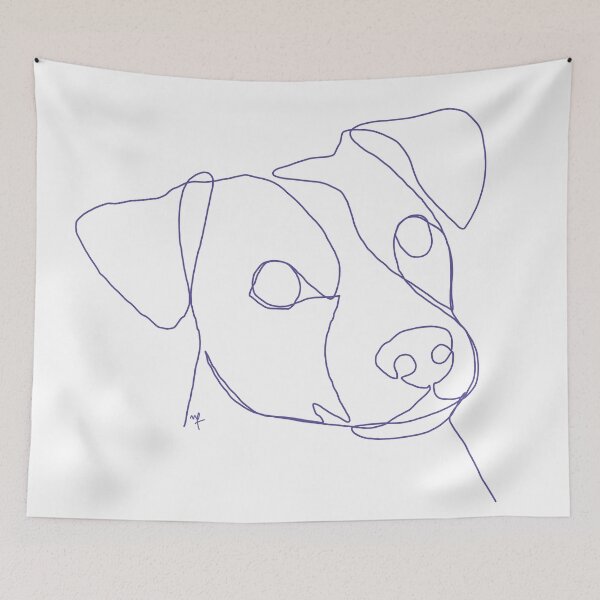 Item preview, Jack Russell Terrier One Line Purple Illustration designed and sold by noiza.
