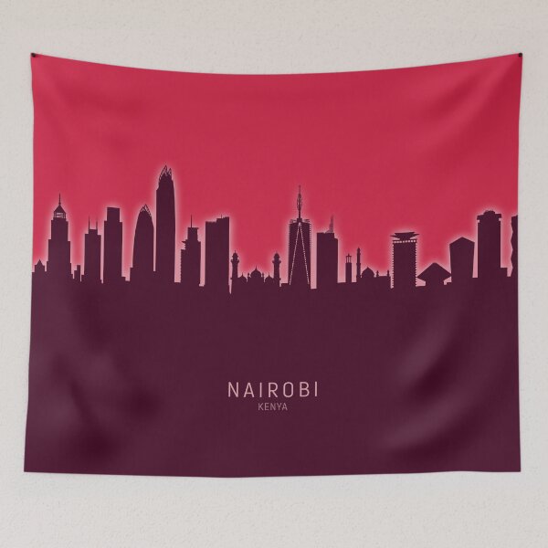 Item preview, Nairobi Kenya Skyline designed and sold by ArtPrints.