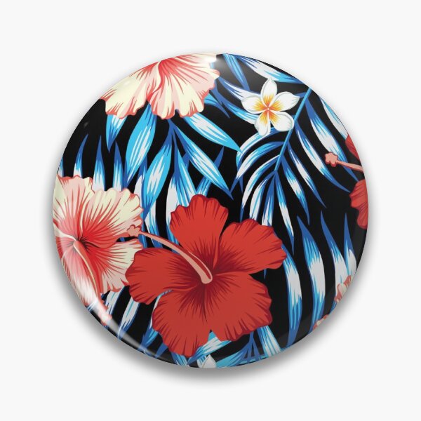 Item preview, Hibiscus floral pattern - red and blue flowers designed and sold by Rakesh Murugan.