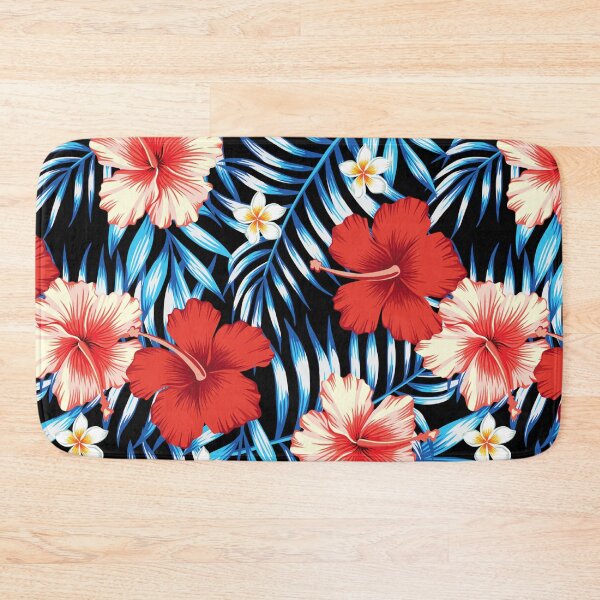 Item preview, Hibiscus floral pattern - red and blue flowers designed and sold by Rakesh Murugan.