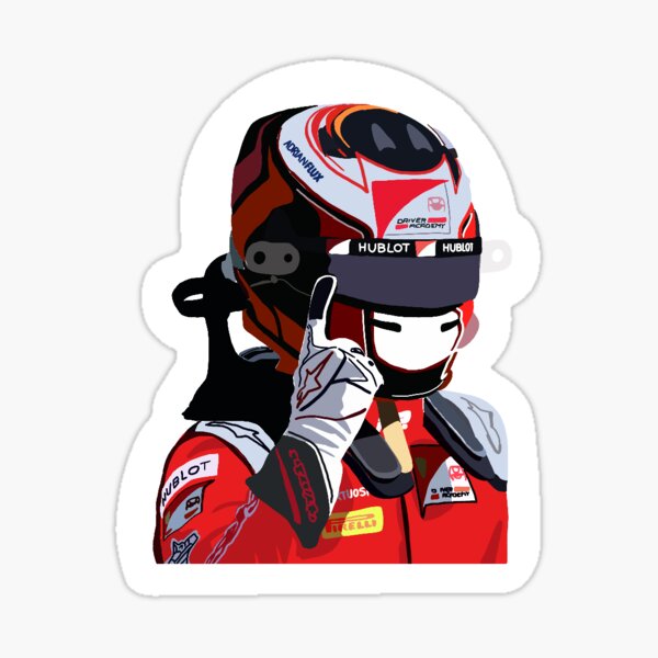 F2 driver Callum Ilott after winning the 70th Anniversary Grand Prix feature race Sticker