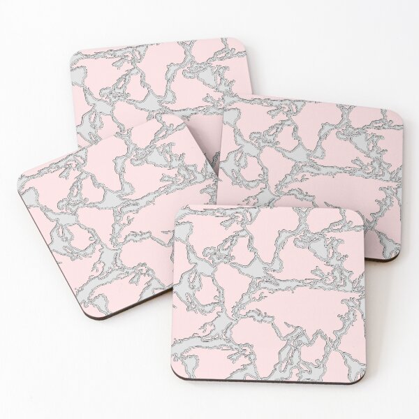 Item preview, Abstract map pattern with mixed continents in light red and grey designed and sold by CiniArt.