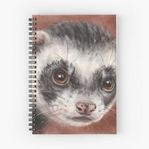 Item preview, Painting of a Cute Ferret Looking Directly at You designed and sold by ibadishi.