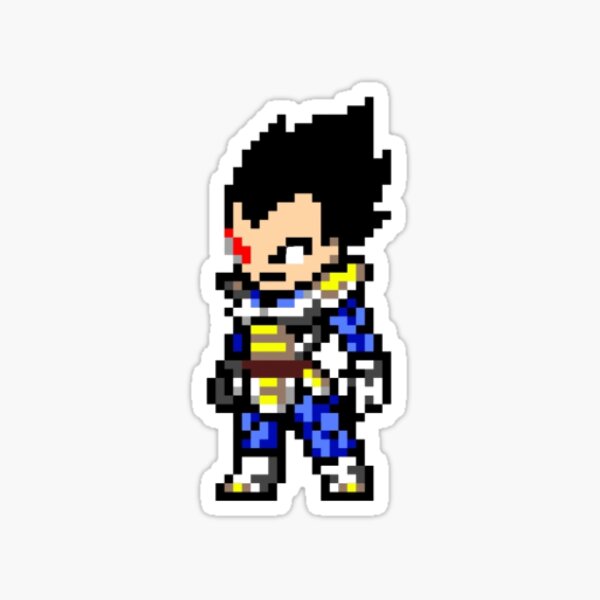Aperçu de l'œuvre vegeta pixel art créée et vendue par AestheticAnimee.