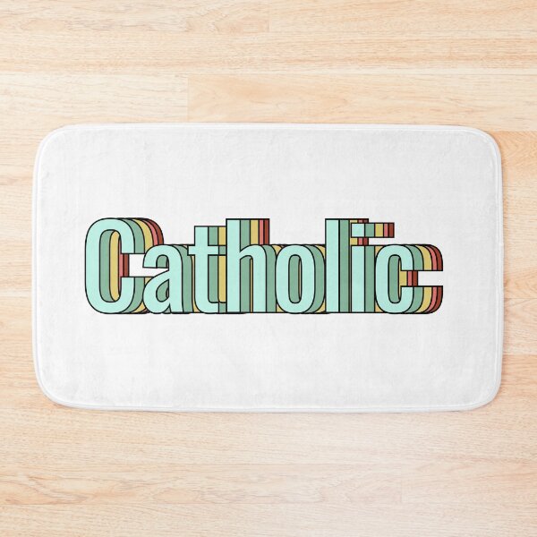 Item preview, Catholic Retro Block letter - multi-color designed and sold by 21stCsaints.