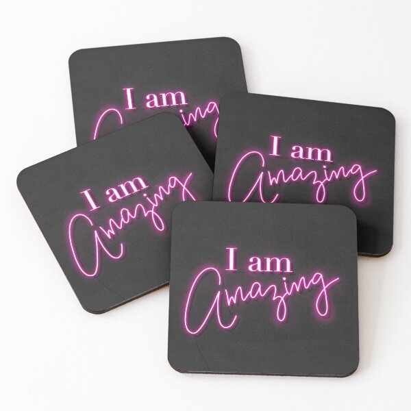 Item preview, I am Amazing Neon Light Sign on Black Wall designed and sold by littleartist18.