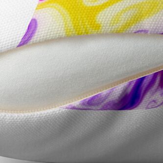 Alternate view of Multicolored unique everlasting pattern, decorative, aesthetic design, acrylics Throw Pillow
