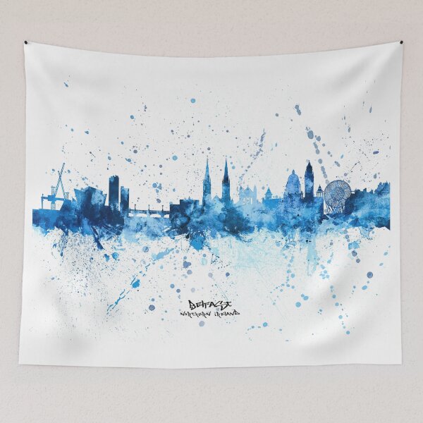 Item preview, Belfast Northern Ireland Skyline designed and sold by ArtPrints.