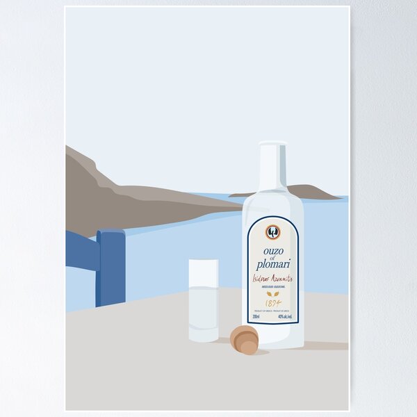 Item preview, Greece - Ouzo designed and sold by mtsala illustrations.