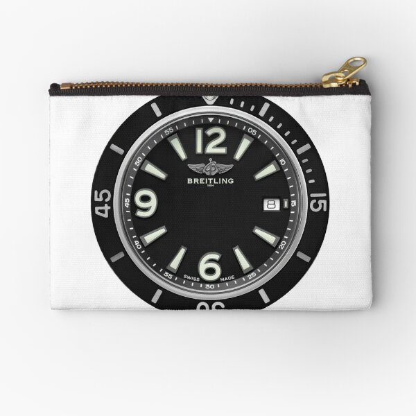 Breitling SUPEROCEAN AUTOMATIC 42 Black Dial Zipper Pouch