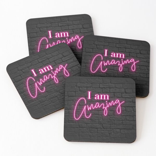 Item preview, I am Amazing Neon Light Sign on brick wall designed and sold by littleartist18.