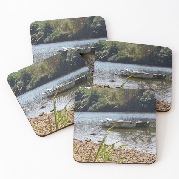 Item preview, Two Rowing Boats Moored on a Lake designed and sold by Jenny Burrows.