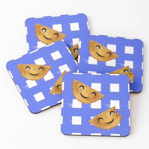 Item preview, Cornish grin - smiling pasty on a picnic blanket  designed and sold by Louisa Currier.