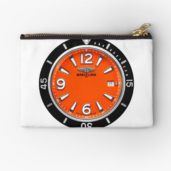 Breitling SUPEROCEAN AUTOMATIC 42 Orange Dial Zipper Pouch