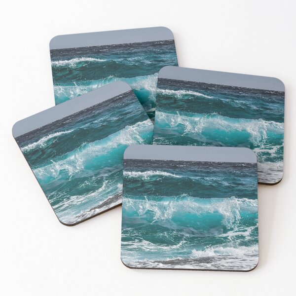 Item preview, blue waves at beach  designed and sold by emaan-seller.