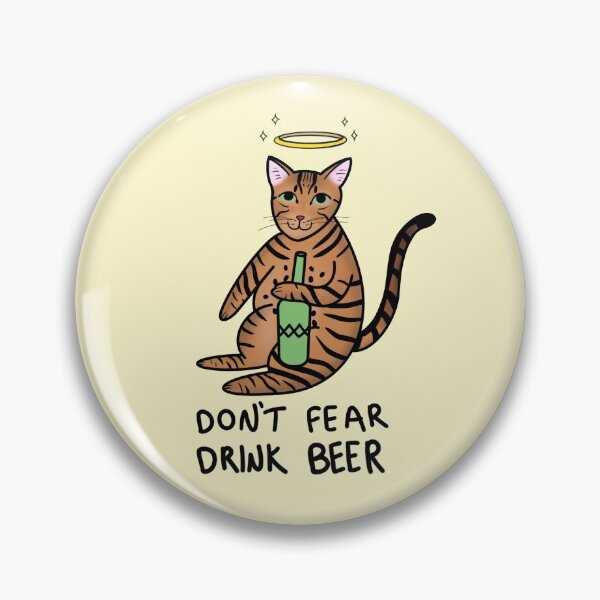 Artikelvorschau, Bier trinkende Katze entworfen und verkauft von Lauren Shue.