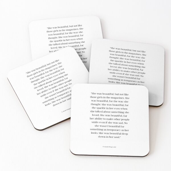 Item preview, F. Scott Fitzgerald- She was beautiful. designed and sold by HighSociety00.