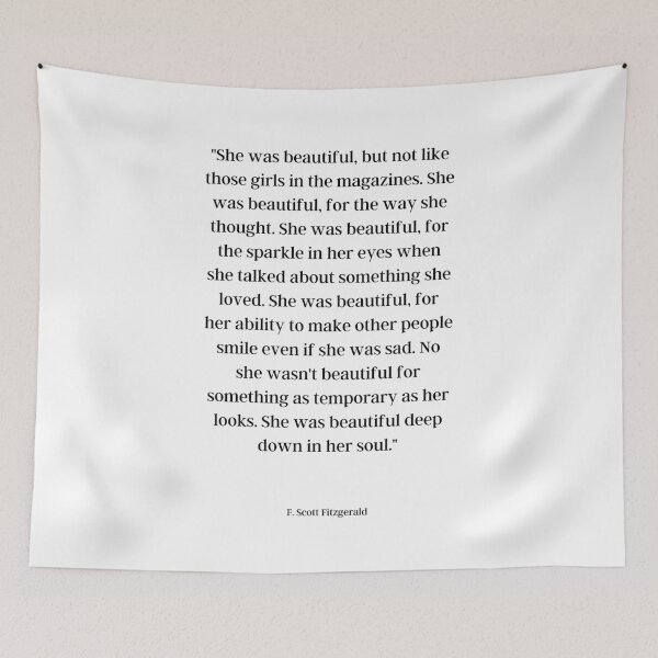 Item preview, F. Scott Fitzgerald- She was beautiful. designed and sold by HighSociety00.