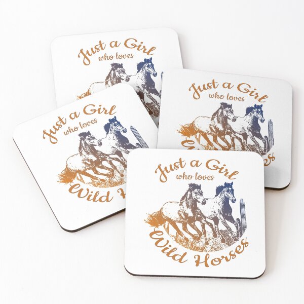 Aperçu de l'œuvre Just A Girl Who Loves Wild Horses créée et vendue par MakeMerry.