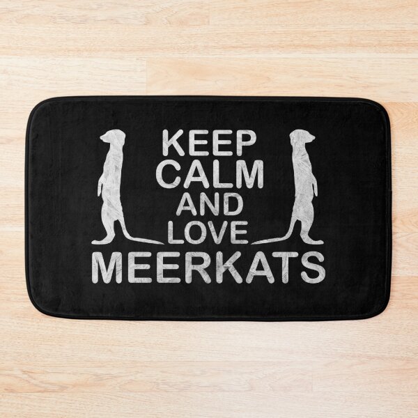 Artikelvorschau, Keep Calm And Love Merkats Erdmännchen Zoo Motiv entworfen und verkauft von DerNerd.