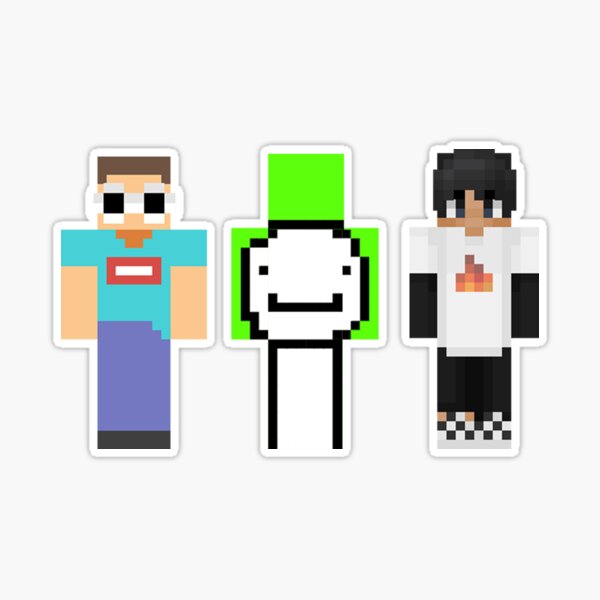 Sapnap Dream Team Dream SMP Minecraft Skin Handmade Shrinky 