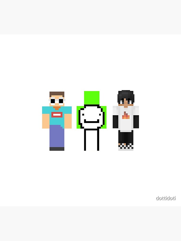 Download Minimalist Sapnap Minecraft Character Illustration Wallpaper