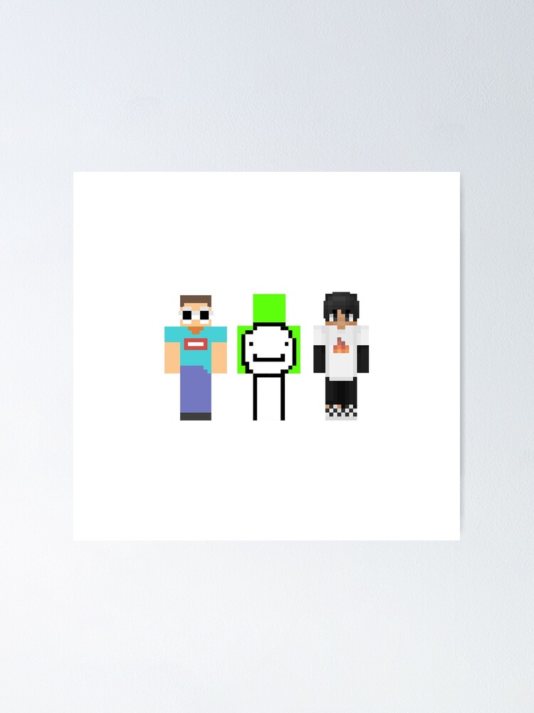 Dream Team Minecraft Sticker George Sapnap  Poster for Sale by