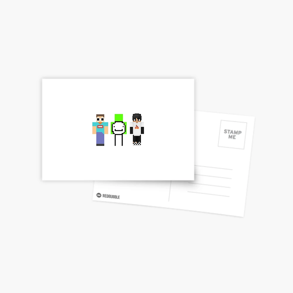 Dream Team Minecraft Sticker George Sapnap  Postcard for Sale by dottidoti