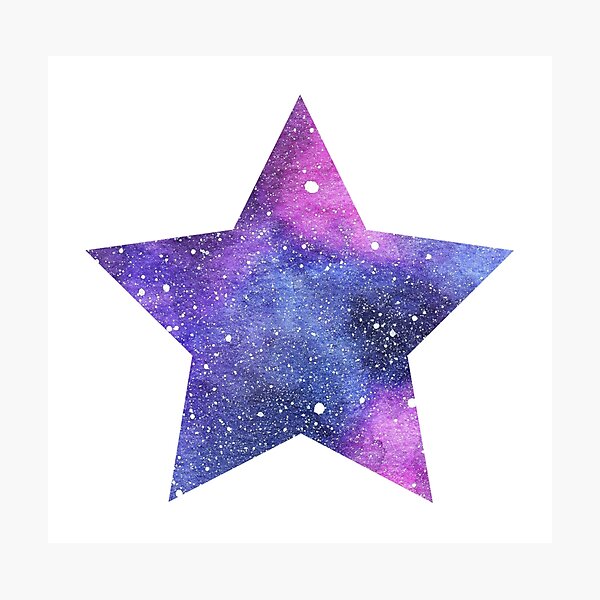 Pink and Blue Galaxy Night Sky Star Photographic Print