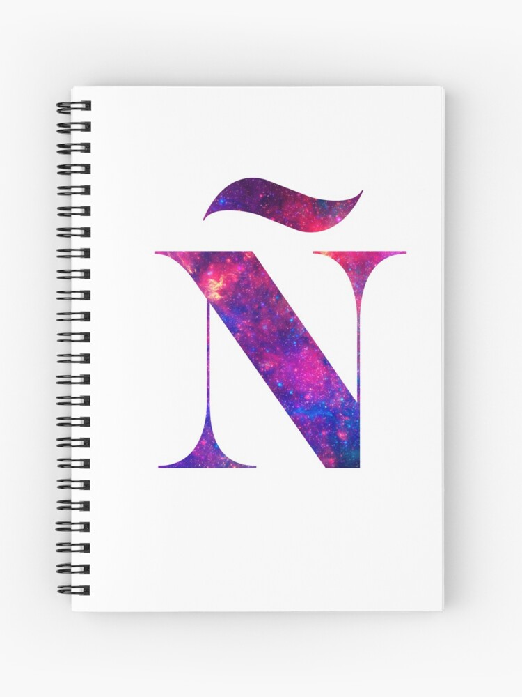 Letter N Galaxy In White Background Spiral Notebook By Paulrommer Redbubble