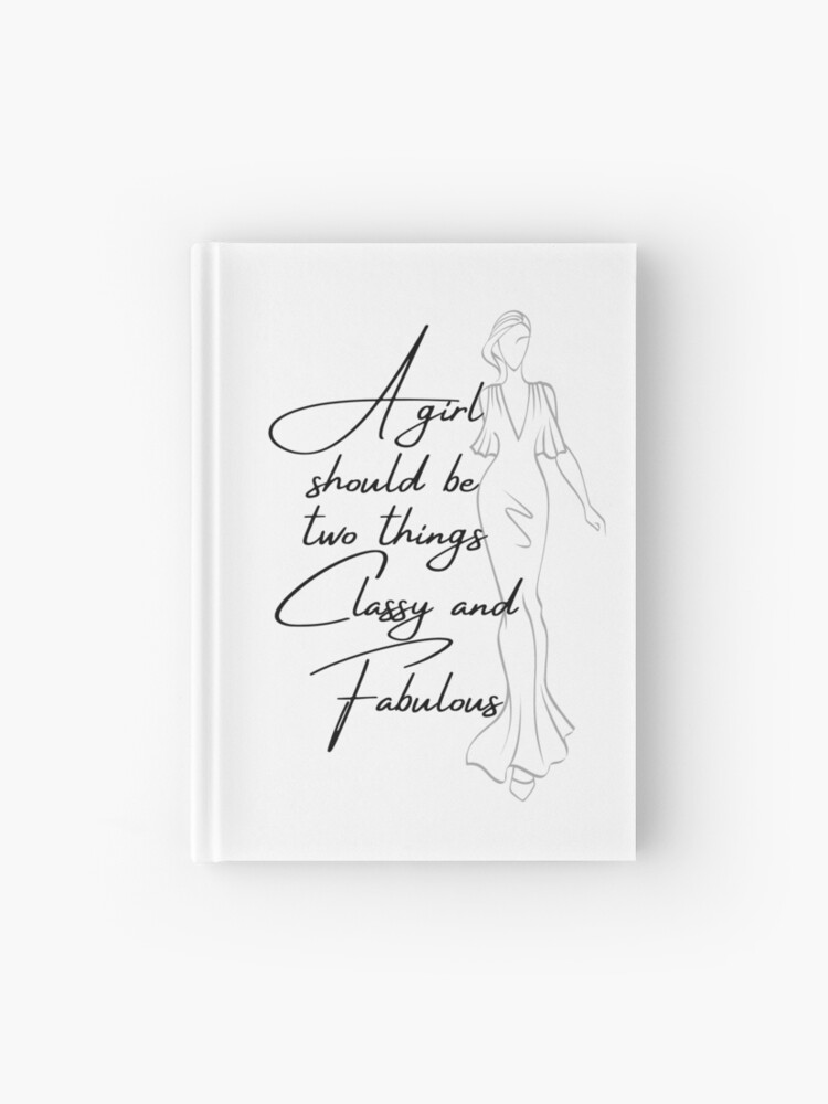 Classy and Fabulous Coco Chanel Inspired Hardcover Journal for