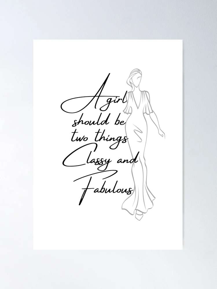 Classy and Fabulous Coco Chanel Inspired Poster for Sale by ricknosis